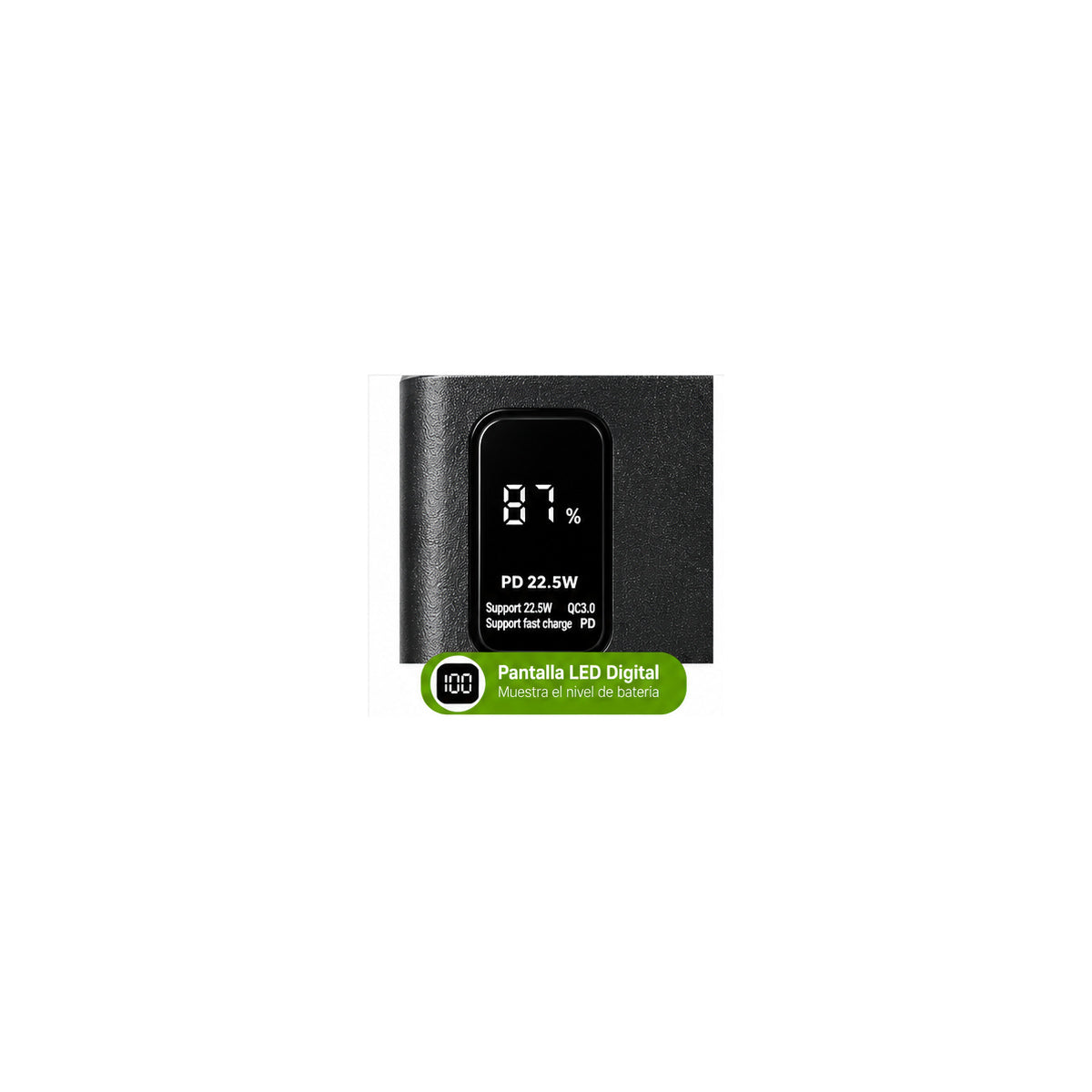 Power Bank RAMITECH RAM-PD05 10.000 mAh con Carga Rápida 22,5W y Pantalla Digital