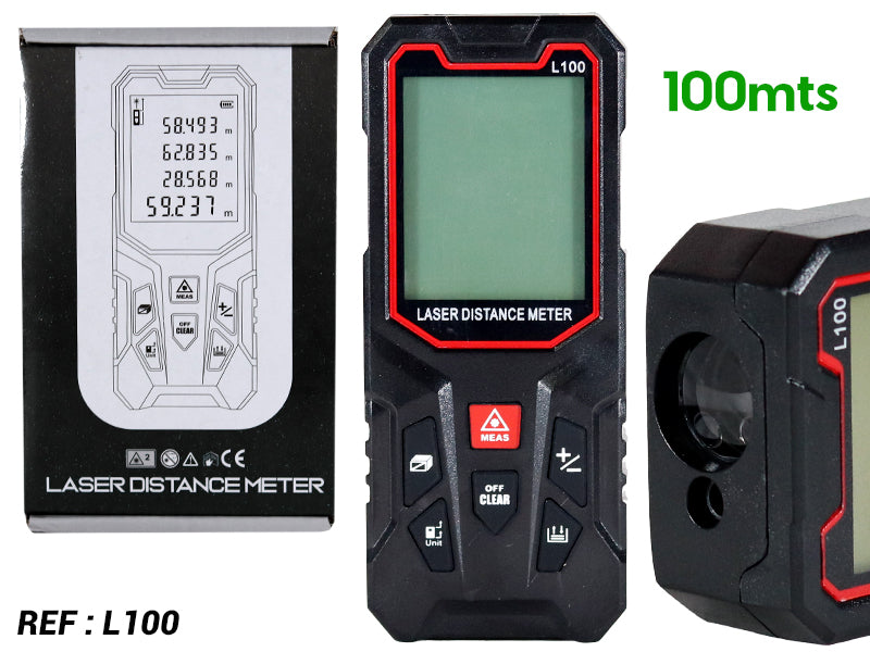 📏 Medidor Láser L100 – Alcance de 100 Metros