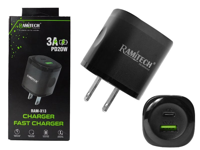 Cabeza Cargador para Celular 3A PD20W Ramitech