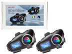 Q58-MAX Intercomunicador Para Moto Casco Bluetooth Linterna Tf Card Pantalla Led