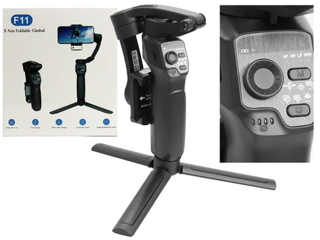 F11  Estabilizador Gimbal Para Celular 3 Ejes Plegable