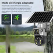 Cámara Solar Ip66 Doble Lente Paz 355 Grados / 90 Vigilancia Wifi