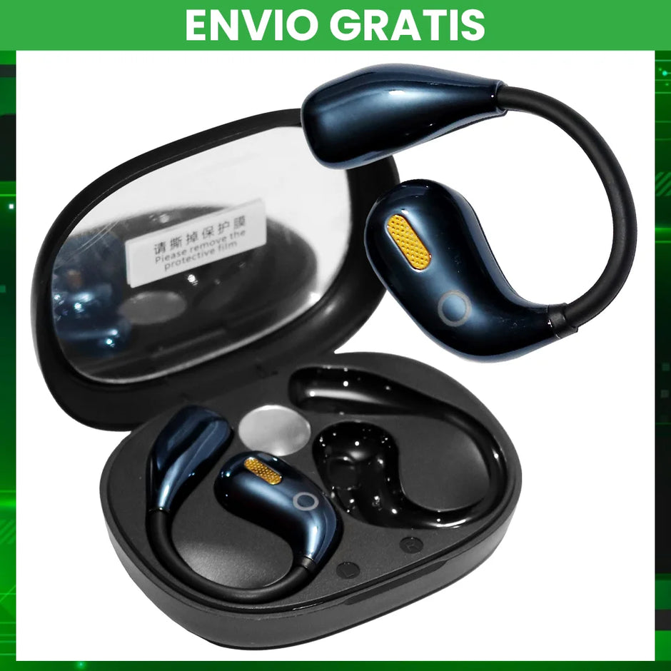 Audifonos Inalambricos Bluetooth Con Conduccion Osea Gancho Para Orejas 8-10 Horas Ramitech