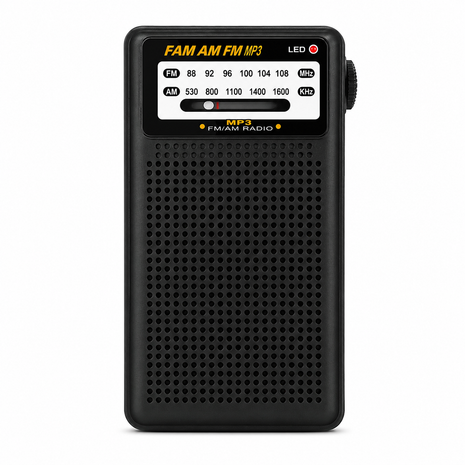 Radio Portátil AM/FM Recargable con USB, TF y Salida para Audífonos