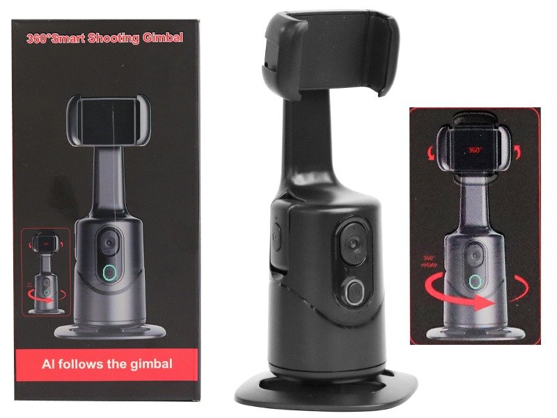 Soporte Móvil 360 Grados Con Seguimiento Facial Automático