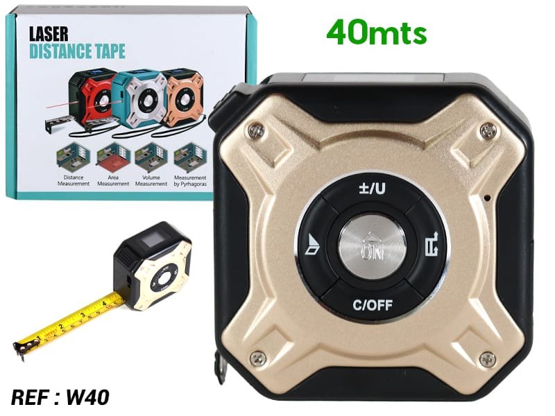 Cinta metrica laser, con pantalla