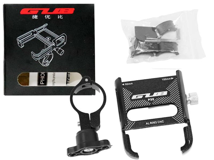 Soporte Holder Bicicleta Moto Manubrio  Para Celular Metalico Alta Seguridad 60mm A 100mm Gub