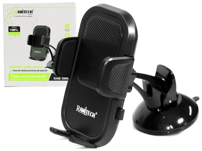 Soporte Holder Celular Carro Chupa Tablero Vidrio Fijo Ramitech