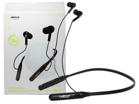 Auriculares Bluetooth Cuello Nuca Goma 8 Horas Ramitech