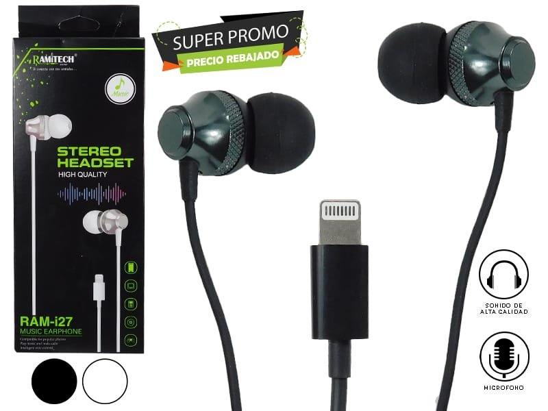 AURICULAR CONECTOR LIGHTNING RAMITECH