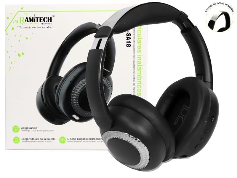 Audifonos Bluetooth Balaca Diadema Metalica 15 Horas Ramitech