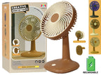 Ventilador Para Mesa Portátil Personal Recargable Usb Tipo C 24 Cm 5 Velocidades Ajustable  Diseño