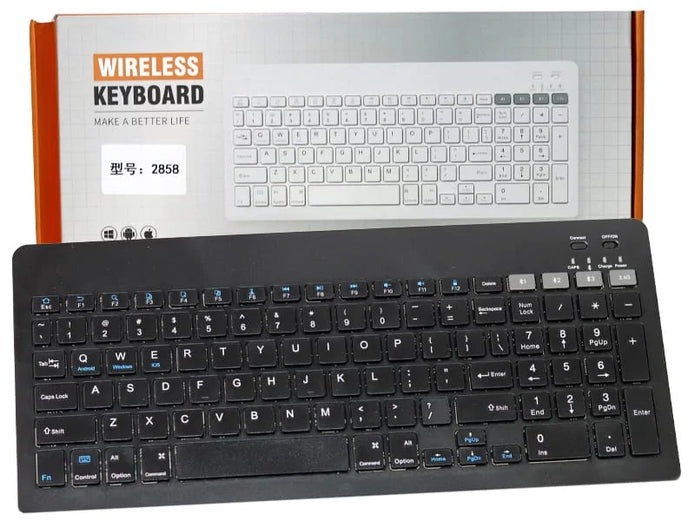 Teclado Inalambrico Bluetooth Y Usb 2.4G Recargable Tipo C