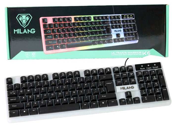 Teclado Para Juegos Con Cable Usb Retroiluminado Rgb Milang
