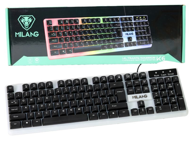 Teclado Para Juegos Con Cable Usb Retroiluminado Rgb Milang