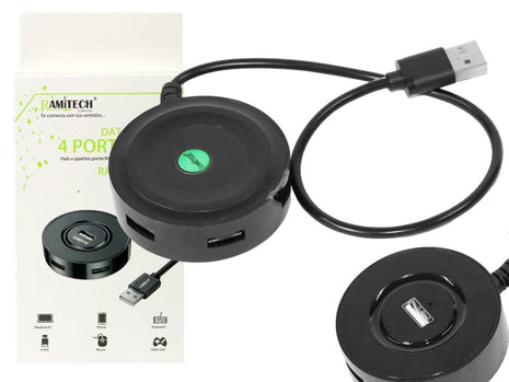 Multipuerto Computador Hub Usb 4 Puertos 2.0 Pc Laptop Ramitech