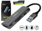 MULTIPUERTO HUB USB-C-USB-TF CARD RAMITECH