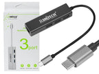 Multipuerto Adaptador De Red Tipo C 3.0 A Ethernet + Hub 3 Puertos 3.0 Aluminio Ramitech