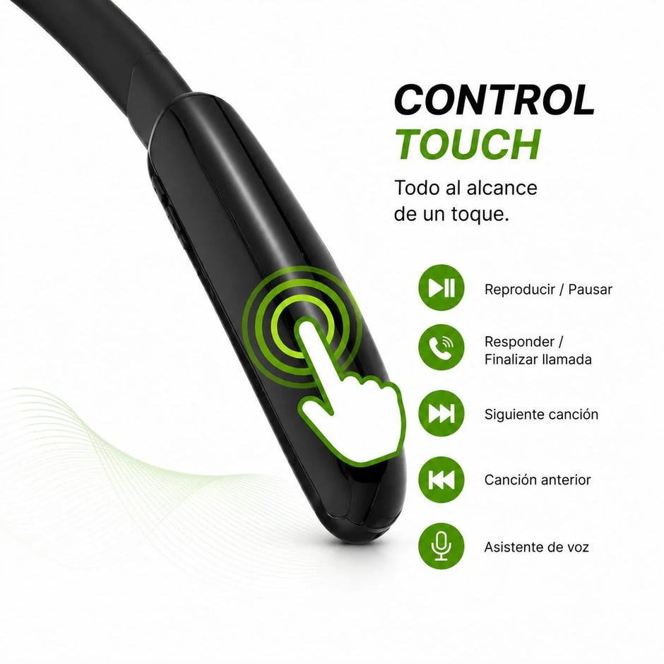 Audífonos Bluetooth Ramitech RAM-ST2418 Tipo Neckband | Bluetooth 5.0 | 32 Horas de Batería