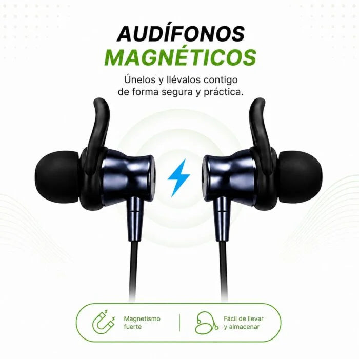 Audífonos Bluetooth Ramitech RAM-ST2418 Tipo Neckband | Bluetooth 5.0 | 32 Horas de Batería