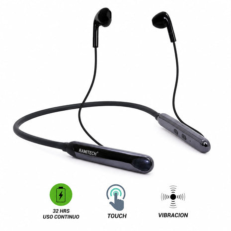 Audífonos Bluetooth RAM-S2411 | 32 Horas de Batería | Ramitech