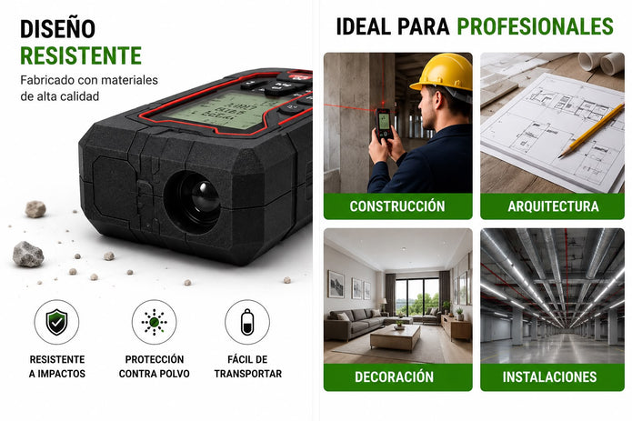 📏 Medidor Láser L100 – Alcance de 100 Metros