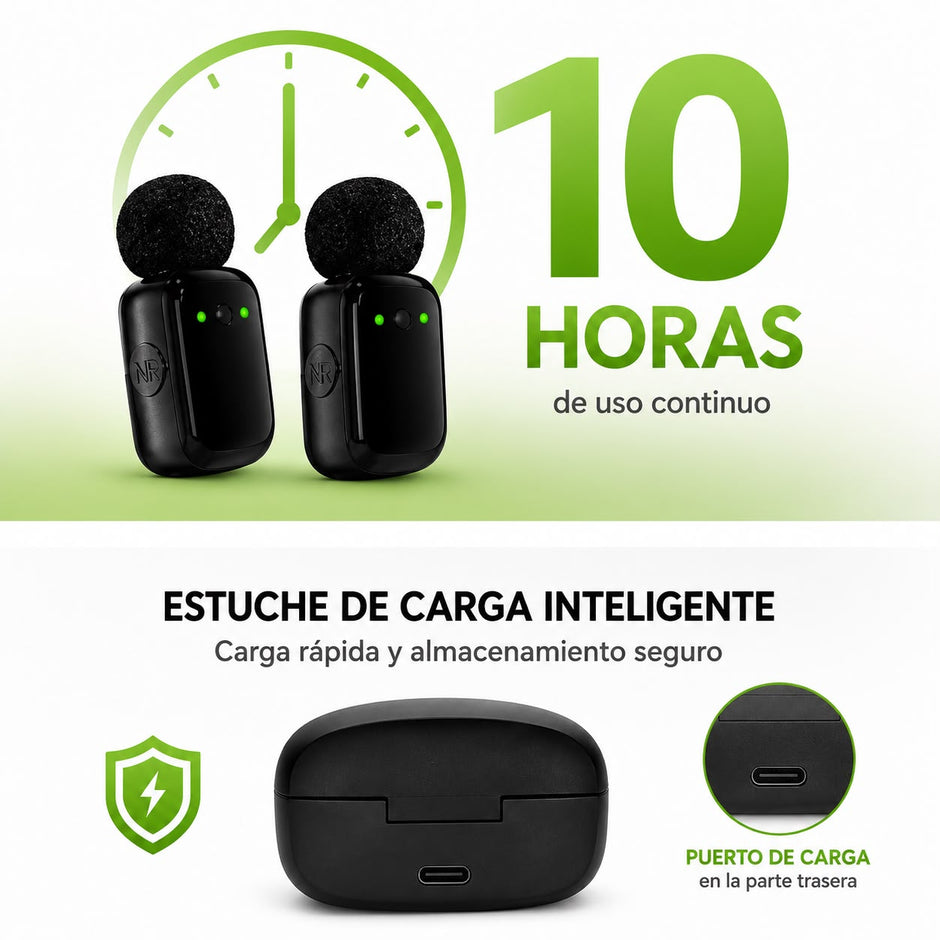 Micrófonos de Solapa Inalámbricos Ramitech RAM-W21 ANC (2 Micrófonos)