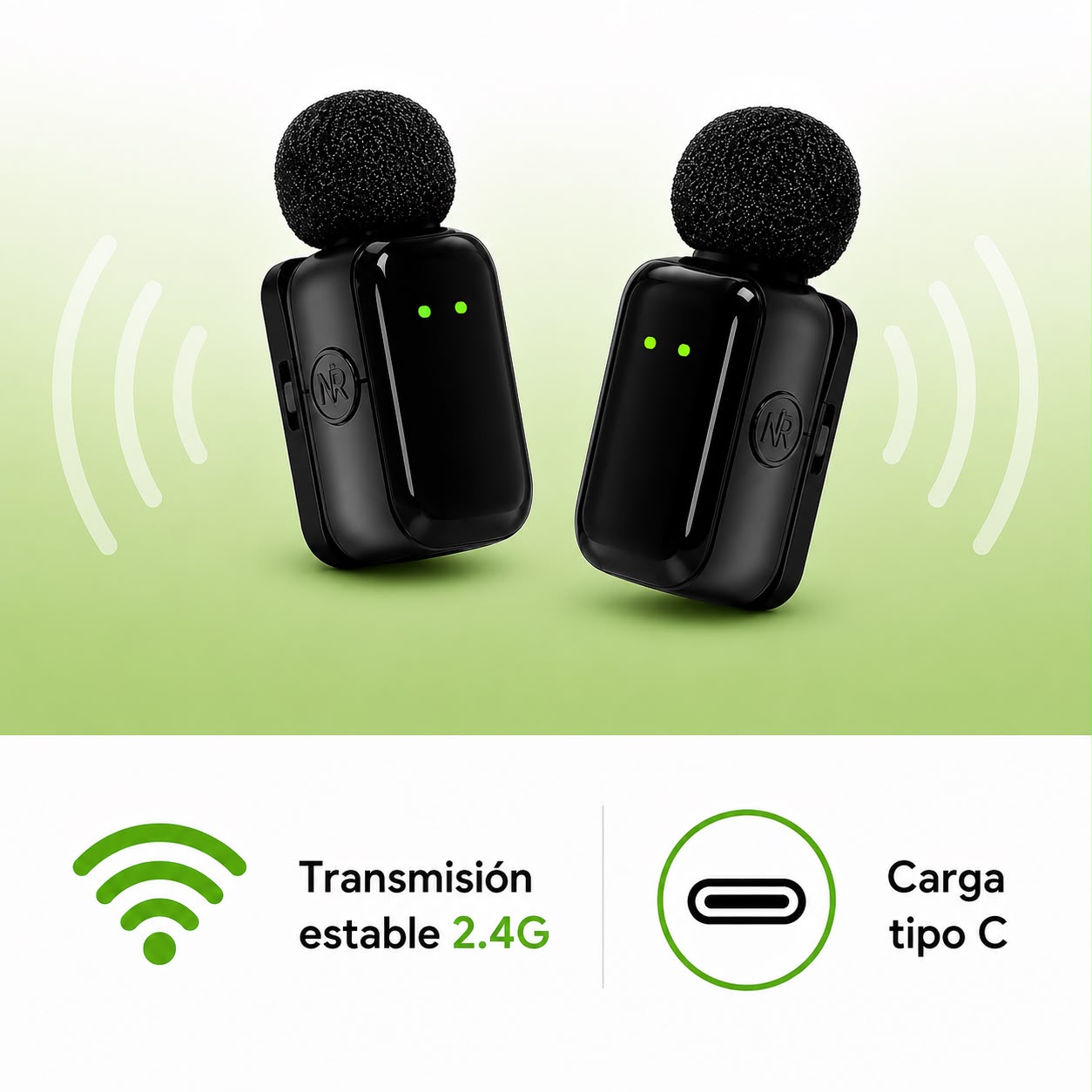Micrófonos de Solapa Inalámbricos Ramitech RAM-W21 ANC (2 Micrófonos)