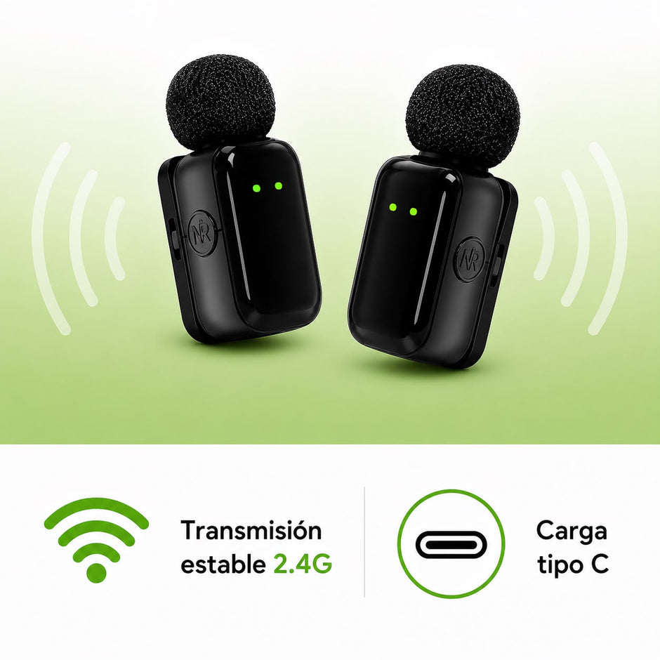 Micrófonos de Solapa Inalámbricos Ramitech RAM-W21 ANC (2 Micrófonos)