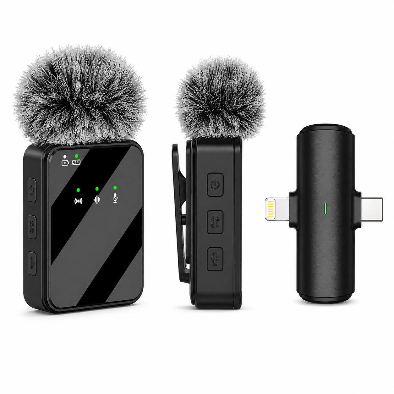 Micrófono Inalámbrico Dual RAMITECH RAM-W15-2 para iPhone y USB-C