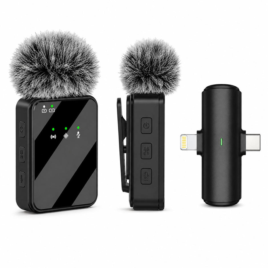 Micrófono Inalámbrico Dual RAMITECH RAM-W15-2 para iPhone y USB-C