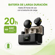 Micrófono Inalámbrico RAM-WQ8 ANC con Estuche de Carga y Receptor USB-C / Lightning