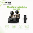 Micrófono Inalámbrico RAM-WQ8 ANC con Estuche de Carga y Receptor USB-C / Lightning