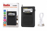 Radio Portátil AM/FM Recargable con USB, TF y Salida para Audífonos