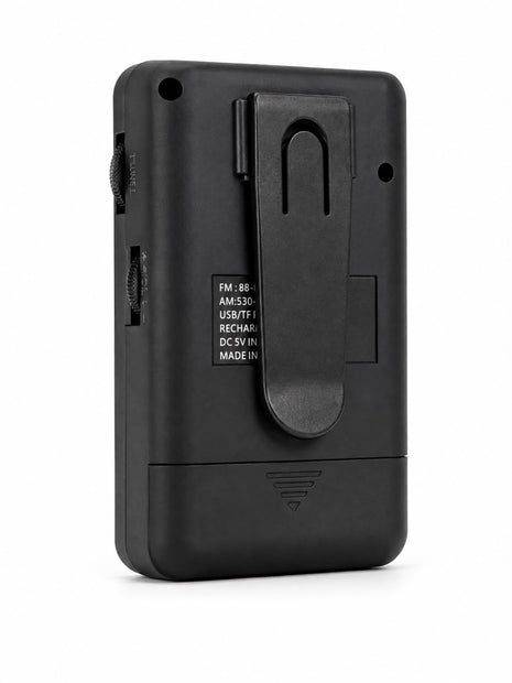 Radio Portátil AM/FM Recargable con USB, TF y Salida para Audífonos