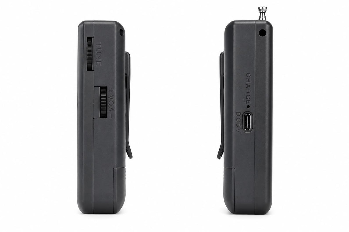 Radio Portátil AM/FM Recargable con USB, TF y Salida para Audífonos