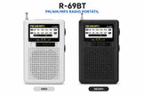 Radio Portátil AM/FM Recargable con USB, TF y Salida para Audífonos