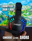 Auriculares Gamer USB Ramitech RAM-A66 con Micrófono RGB