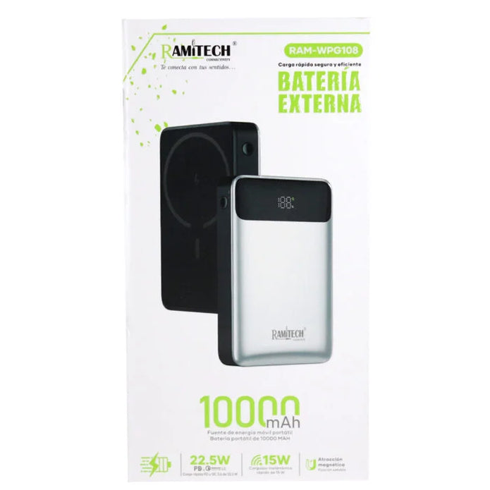 Powerbank inalambrica ramitech de 10000 mAh