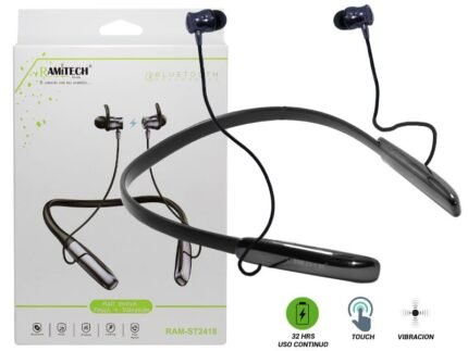 Audífonos Bluetooth de Cuello Ramitech RAM-ST2418 – 32 Horas, Vibración